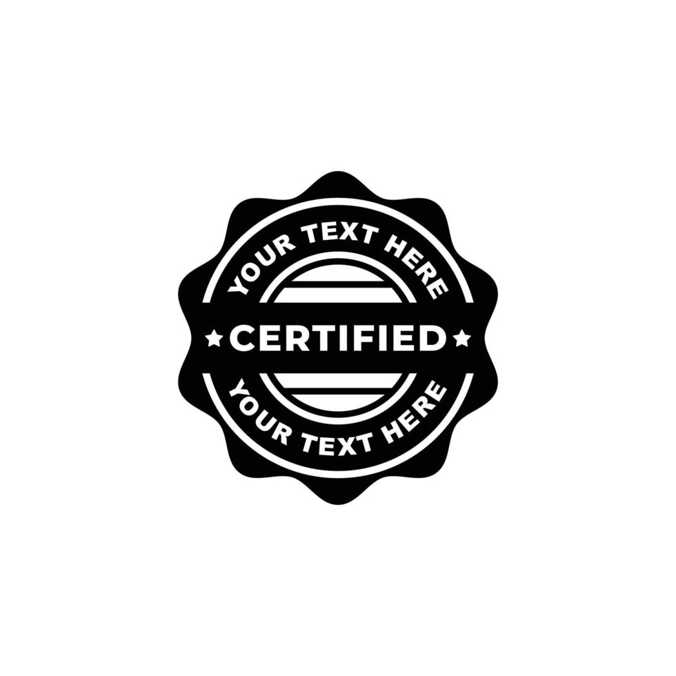 Certified stamp seal icon vector illustration