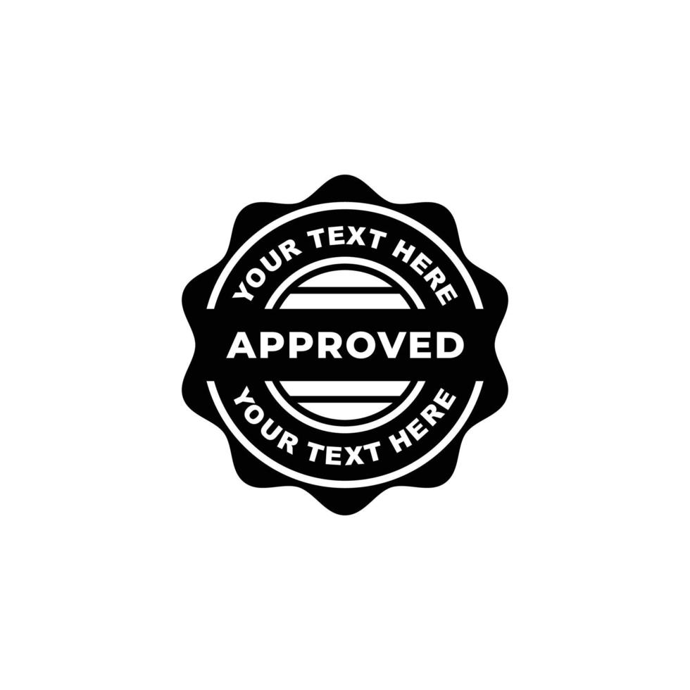 Approved stamp seal icon vector illustration