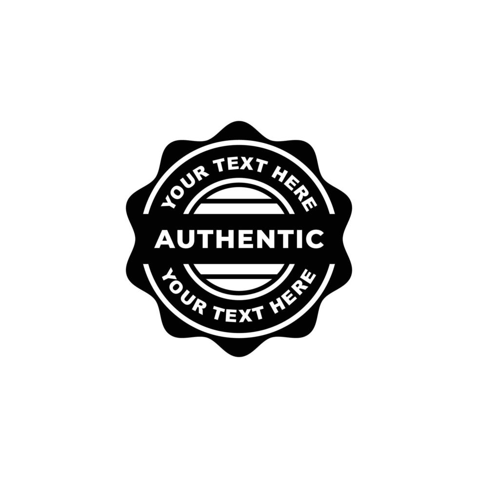 Authentic stamp seal icon vector illustration