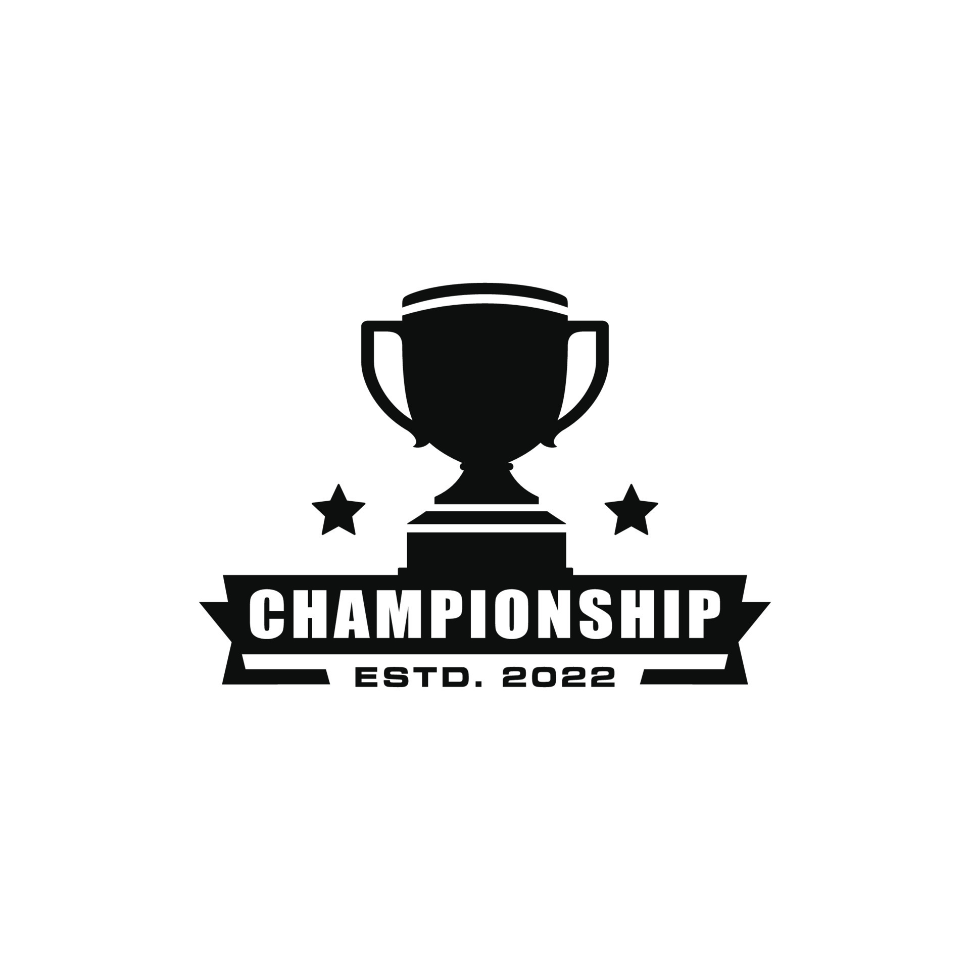 Tournament championship logo vector. Trophy logo 13267736 Vector Art at  Vecteezy