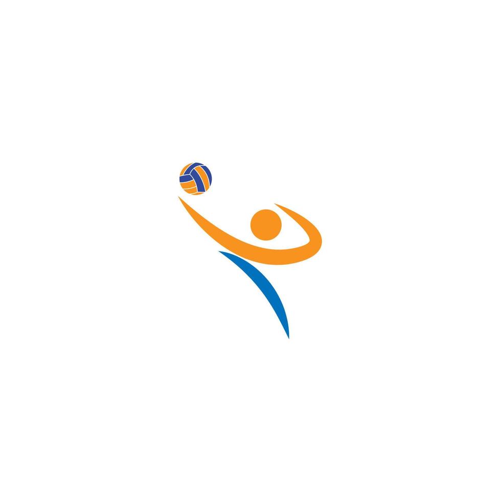 Volleyball logo icon design vector