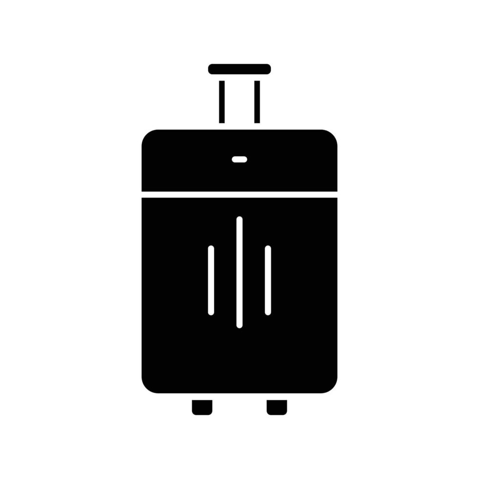 Travel bag glyph icon illustration. icon related to holiday. Simple design editable vector