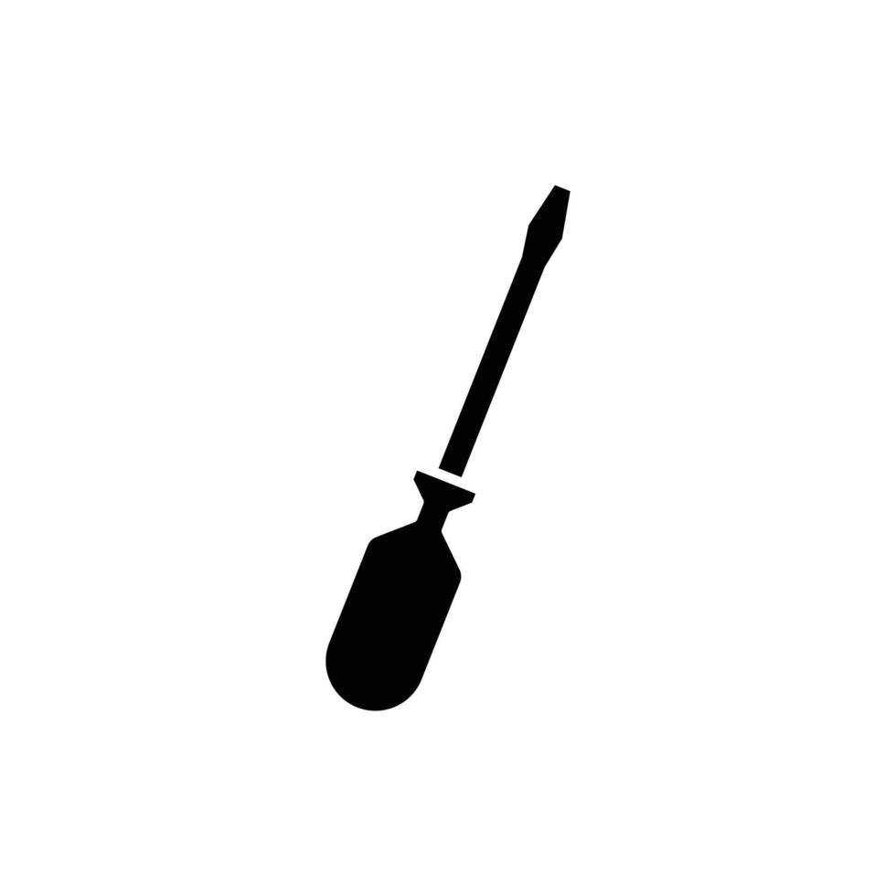 Screwdriver glyph icon illustration. icon illustration related repair, maintenance. Simple vector design editable