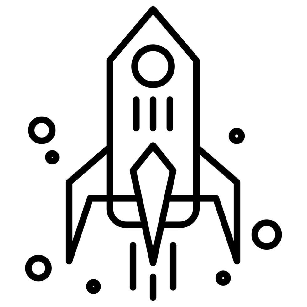 rocket launch icon for startup business symbol vector