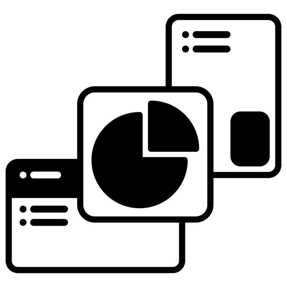 office financial presentation file showing pie chart vector