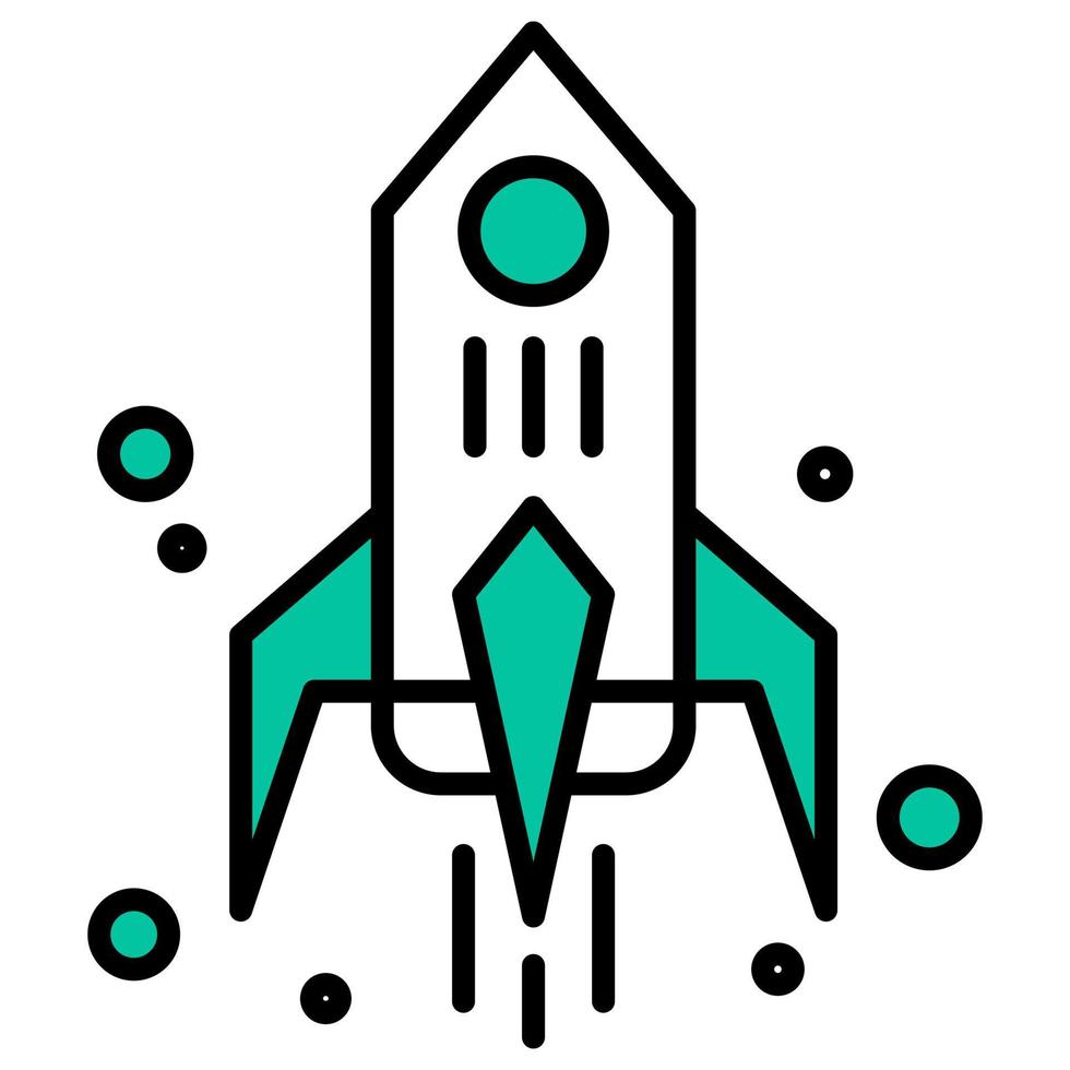 rocket launch icon for startup business symbol vector