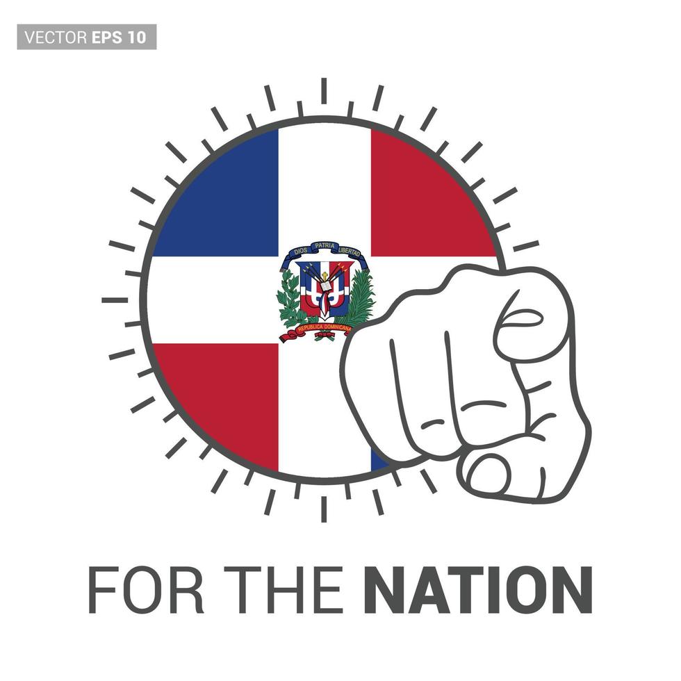 Country flag for nation with creative design vector