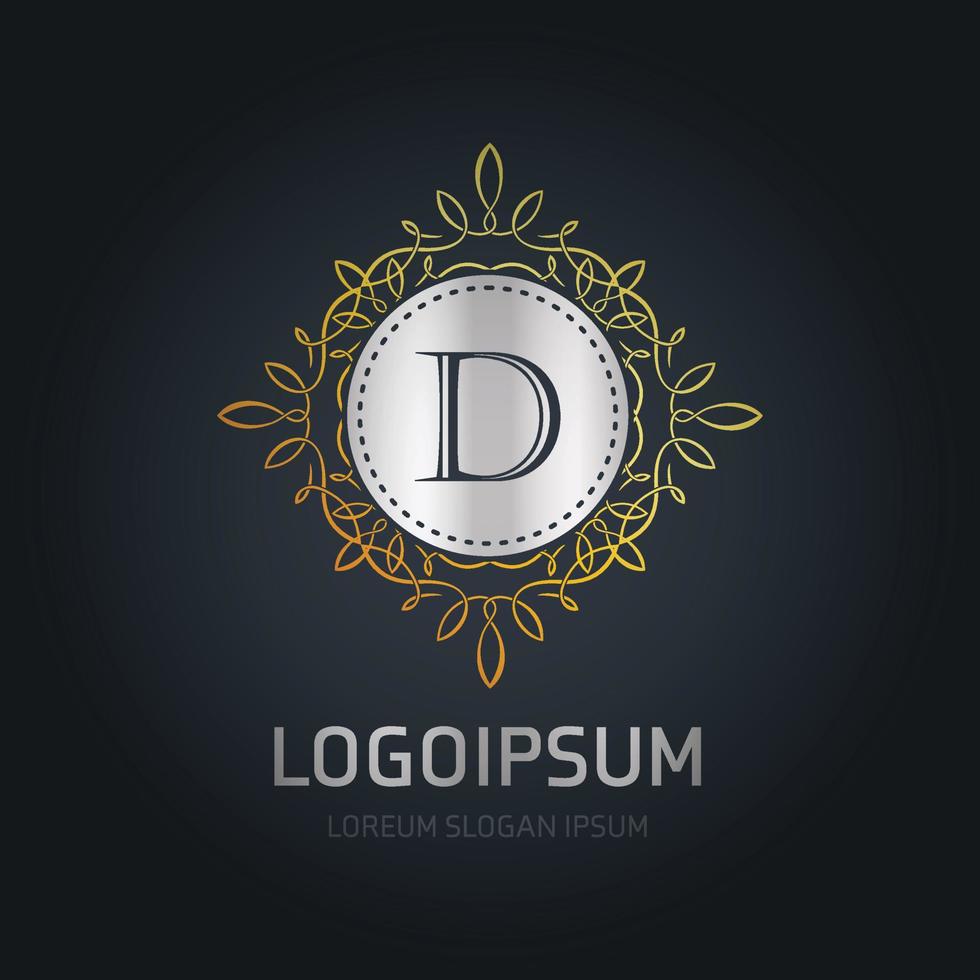 diseño de logotipo alfabético con diseño elegante y tipografía vectorial vector