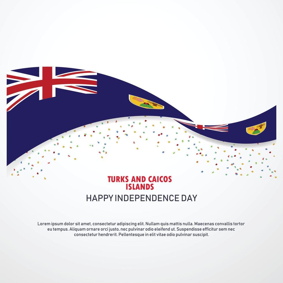 Turks and Caicos Islands Happy independence day Background vector