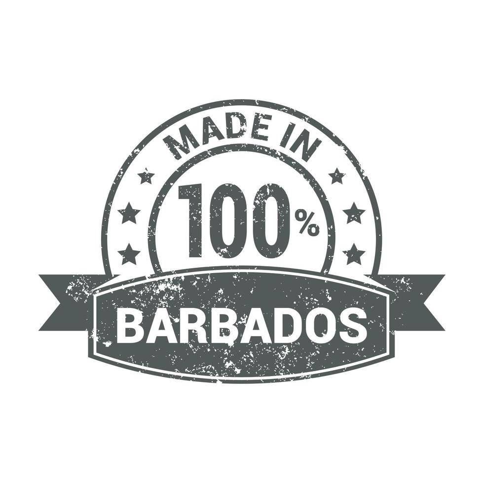 Barbados stamp design vector