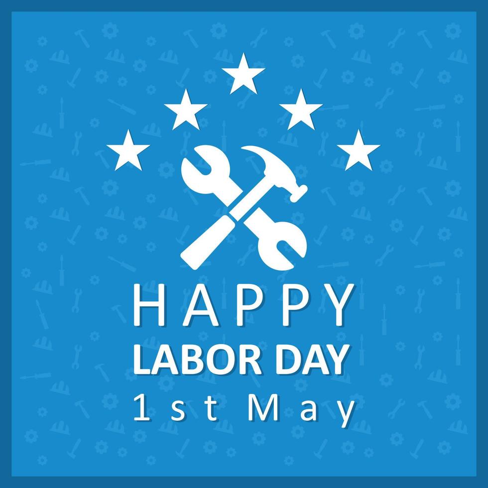 Happy Labour day design with creative background vector