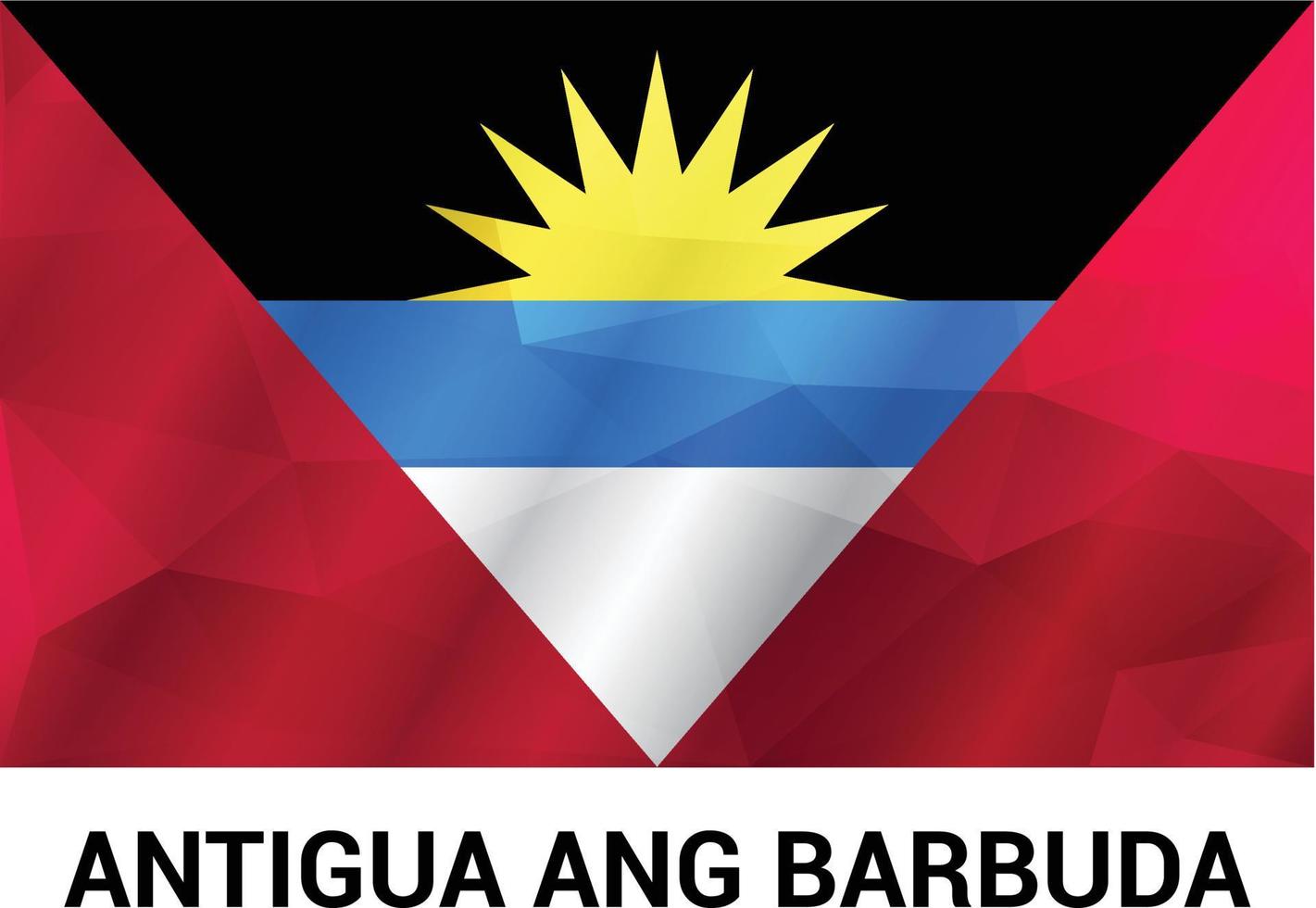 vector de diseño de bandera de antigua ang barbuda