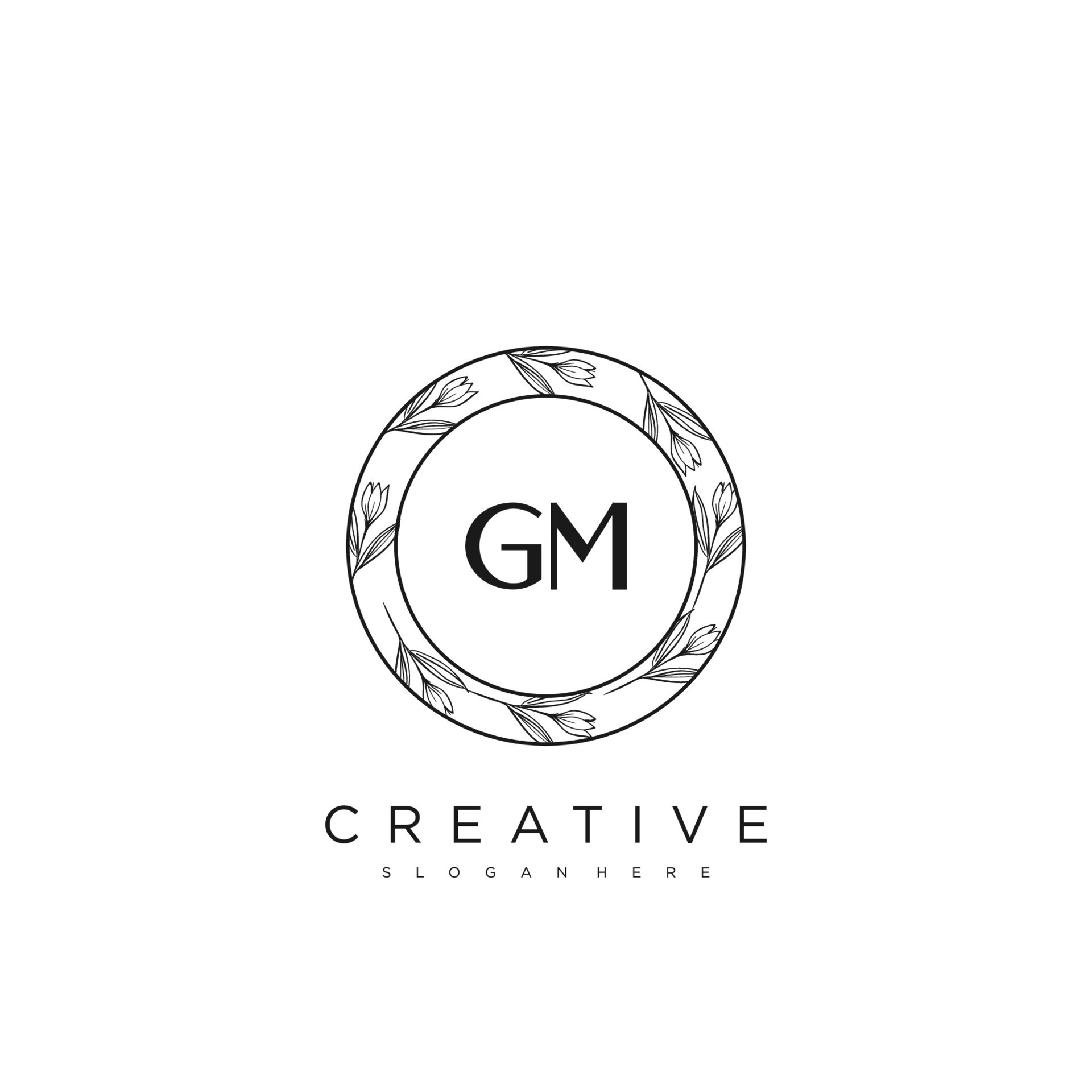 Premium Vector, Gm letter logo Template