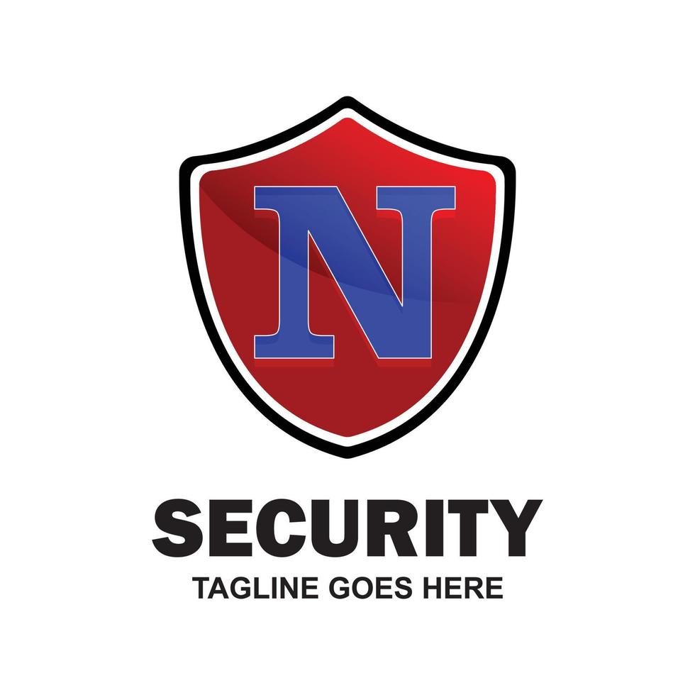 Alphabetical logo of security compnay and typography vector