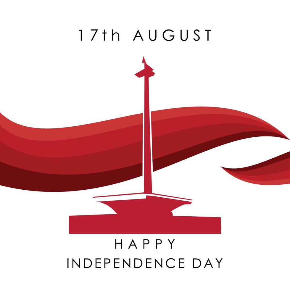 Indonesia independence day design vector
