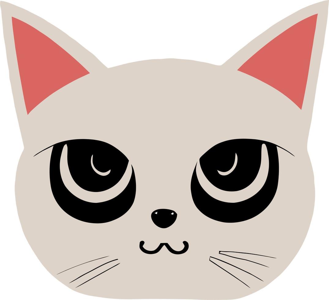 Cute Animal Cat Face Illustration vector