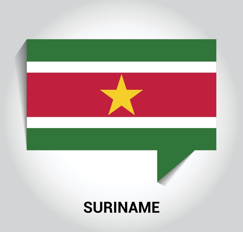 Suriname flag design vector