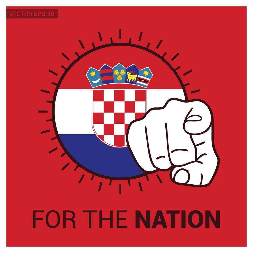 Country flag for nation with creative design vector