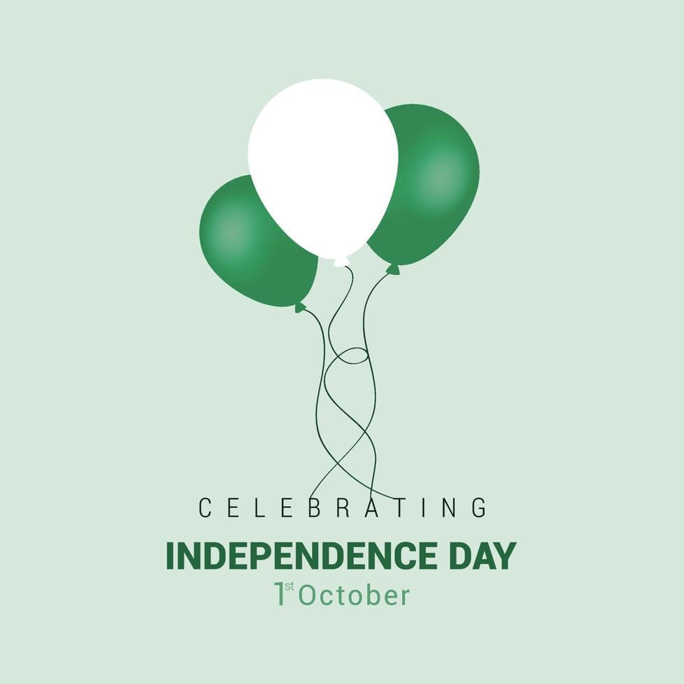 Nigeria Independence day design vector