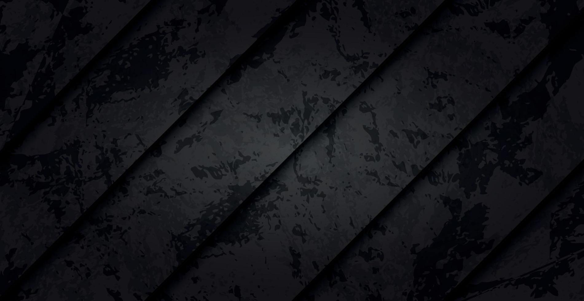 Black abstract textured grunge background wall with slanted stripes - Vector