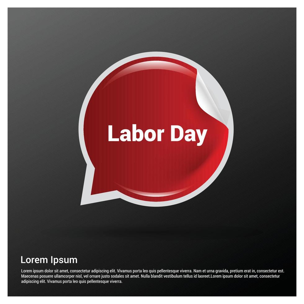 Labor day creative design with typography vector