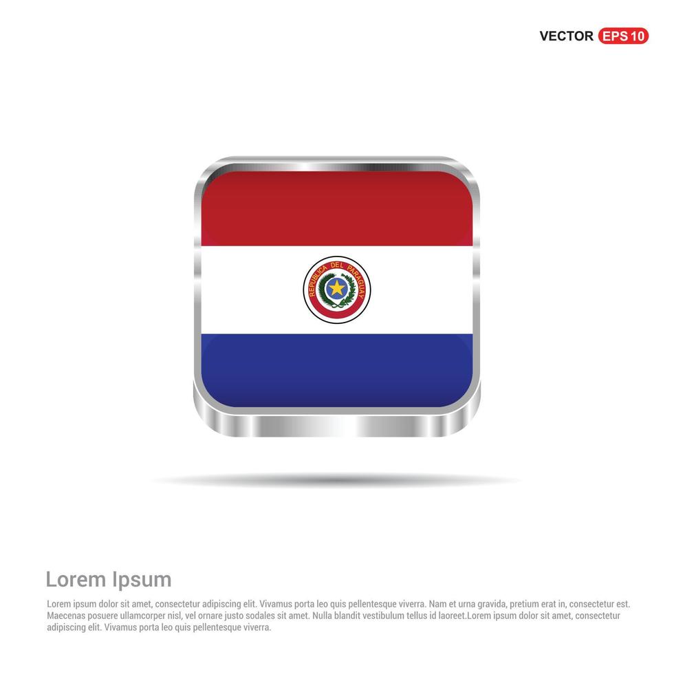 Paraguay flags design vector