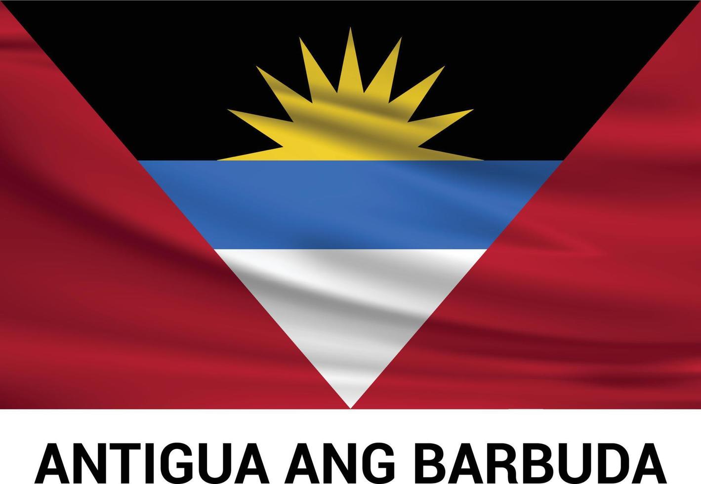 vector de diseño de bandera de antigua ang barbuda