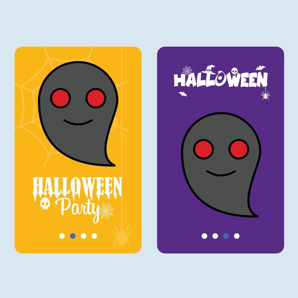 Happy Halloween invitation design with ghost vector