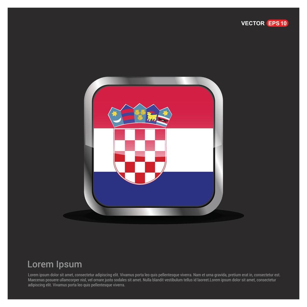 vector de diseño de bandera de croacia