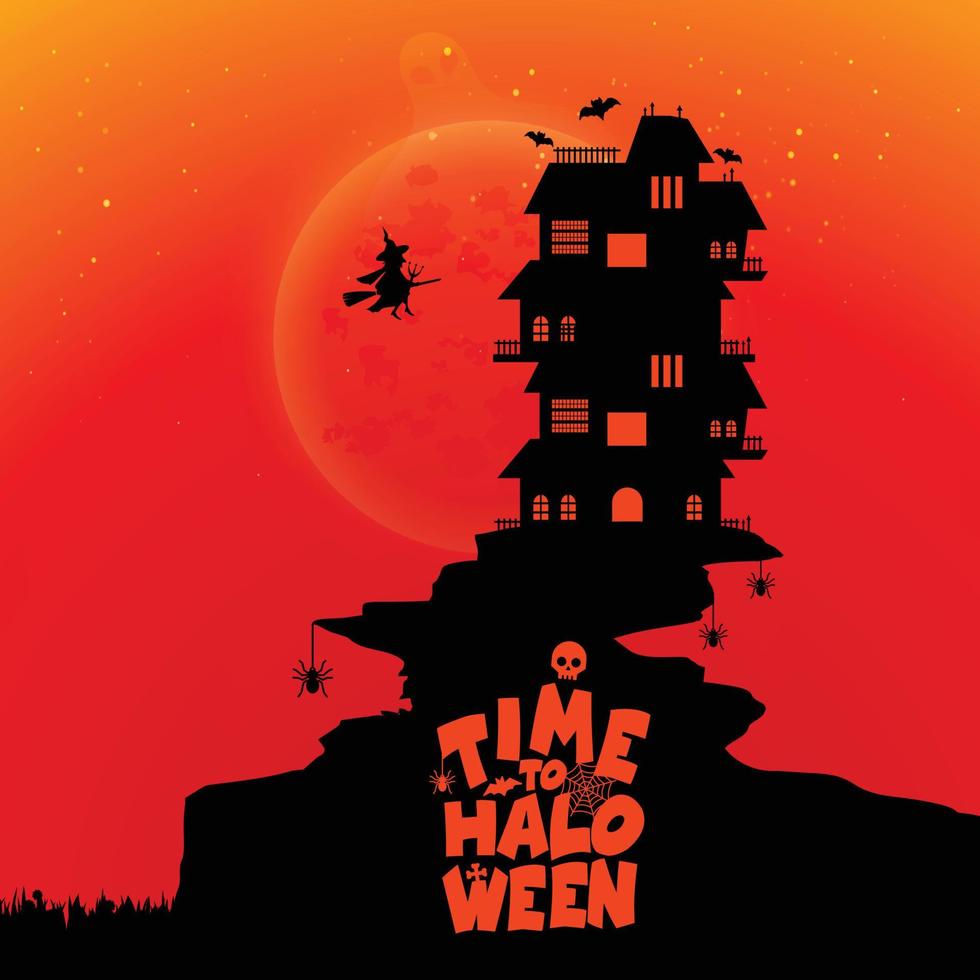 diseño de fiesta de halloween con diseño creativo vector ilustración vectorial