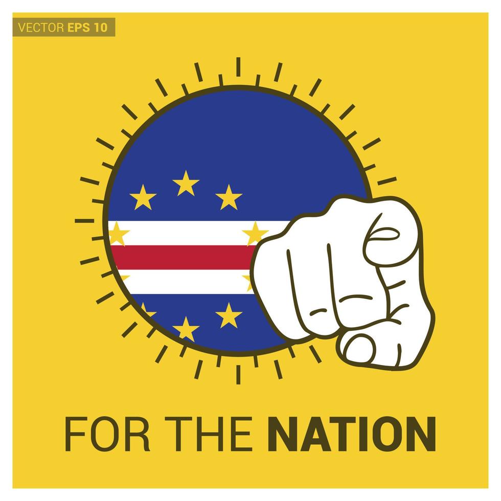 Country flag for nation with creative design vector