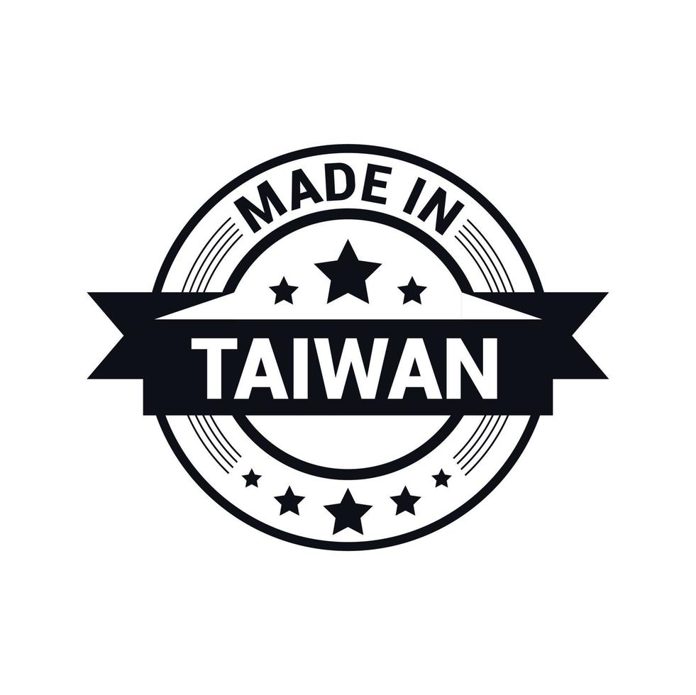 Taiwan stamp design vector