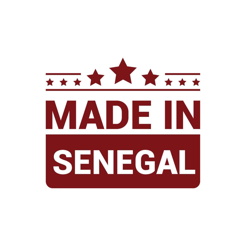 Senegal stamp design vector