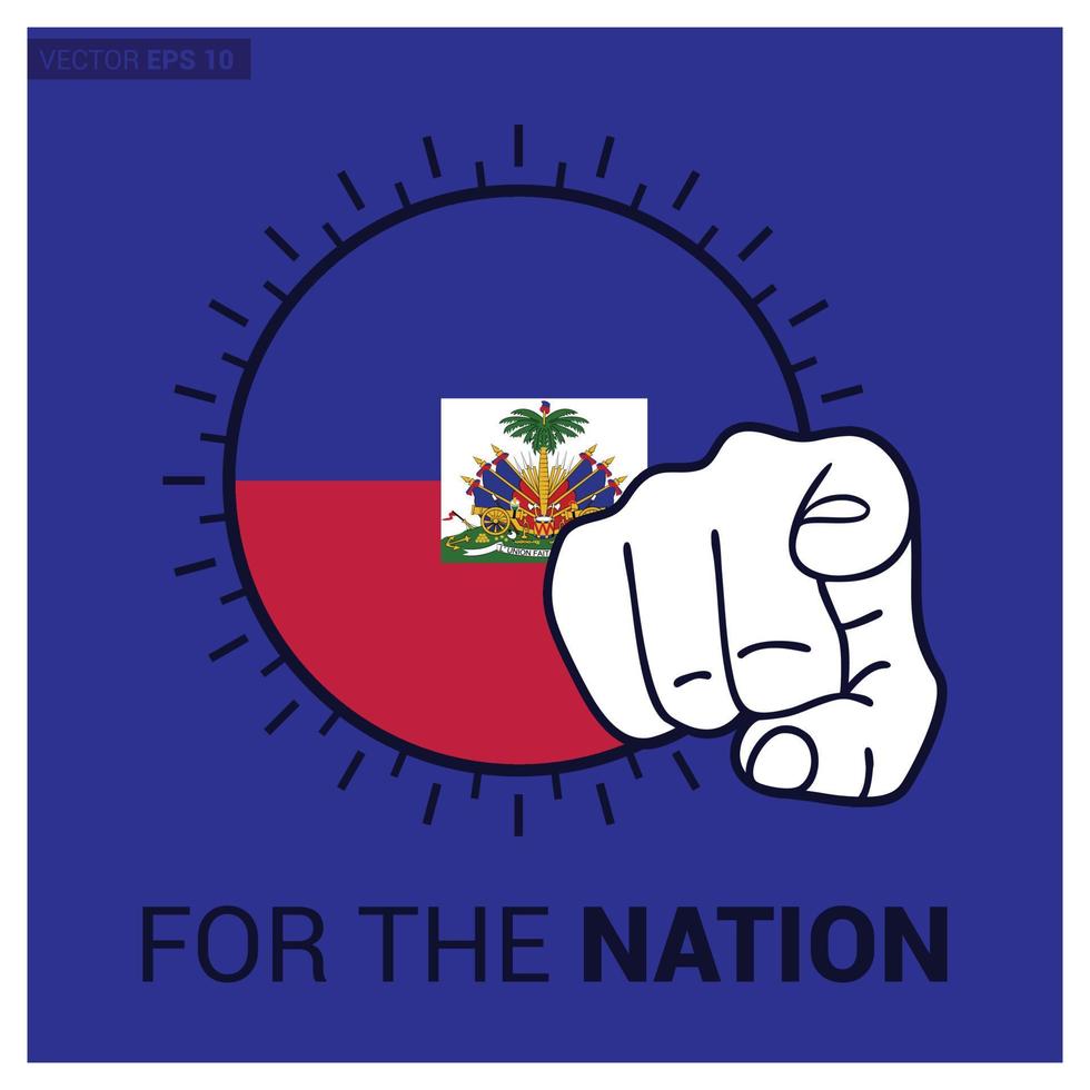 Country flag for nation with creative design vector