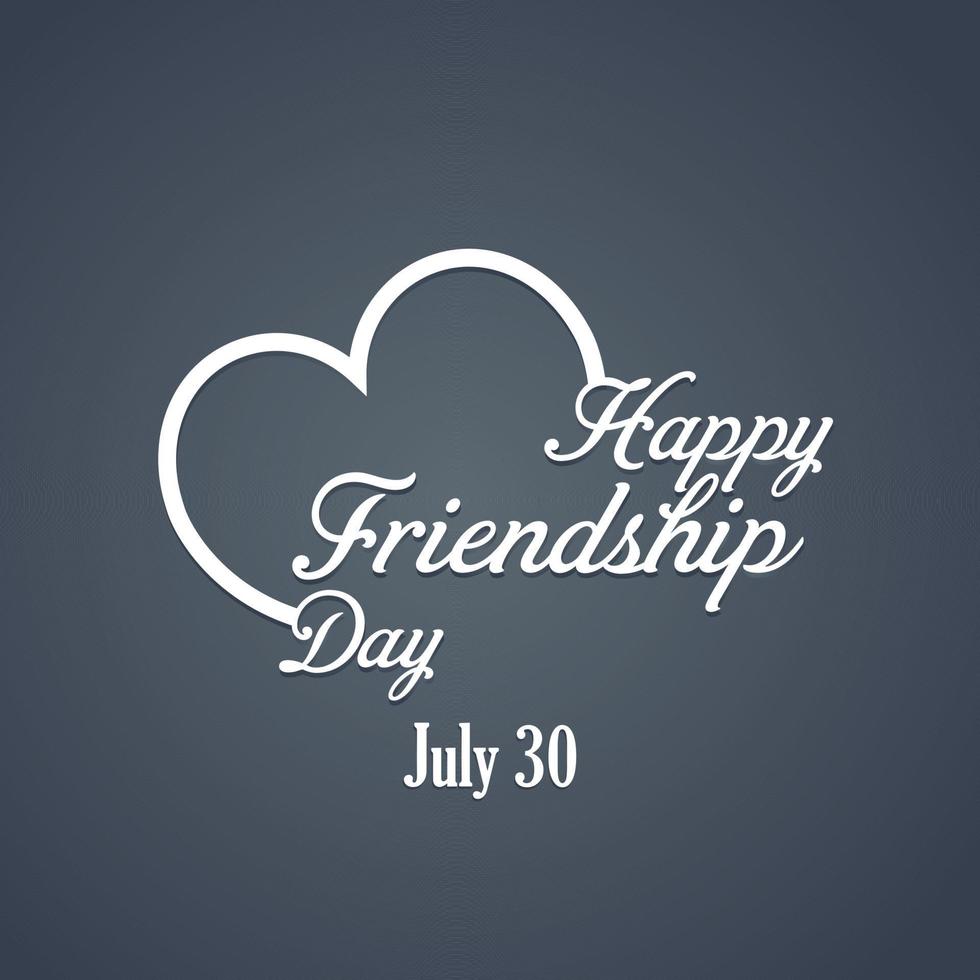 Happy Freindship day design with typography vector