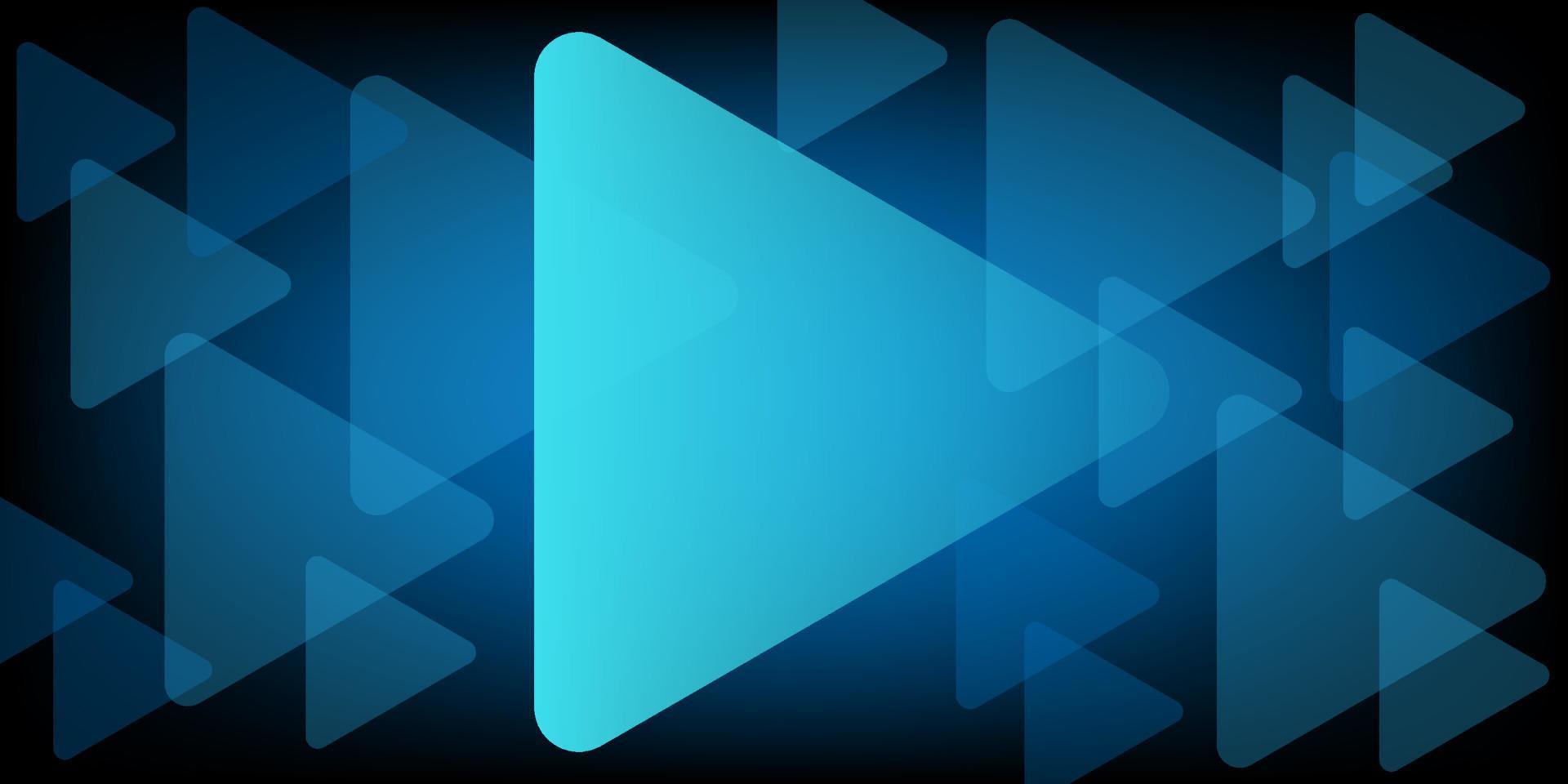 Triangle with  hologram vector concept for future technology element background business science screen