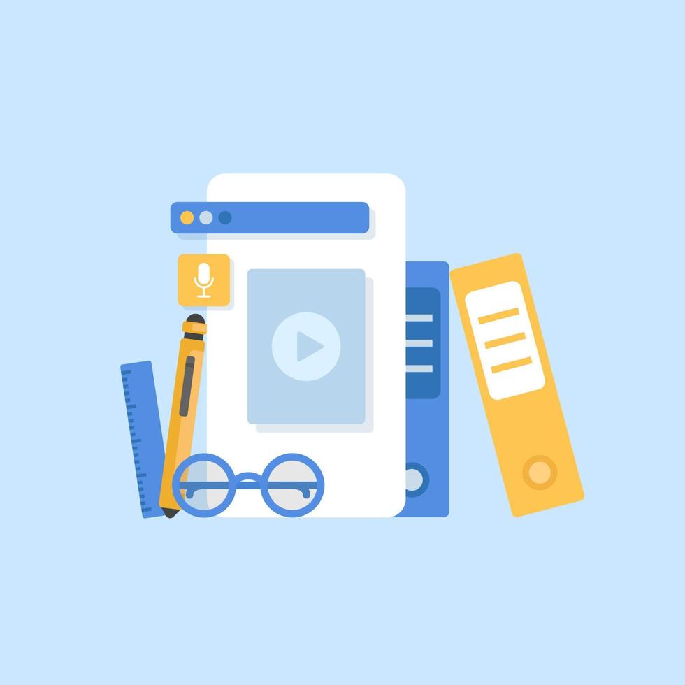 Online Education,Landing page template. Easy to edit and customize vector