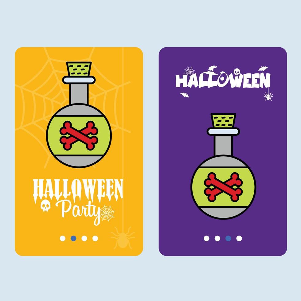 Happy Halloween invitation design with poison vector