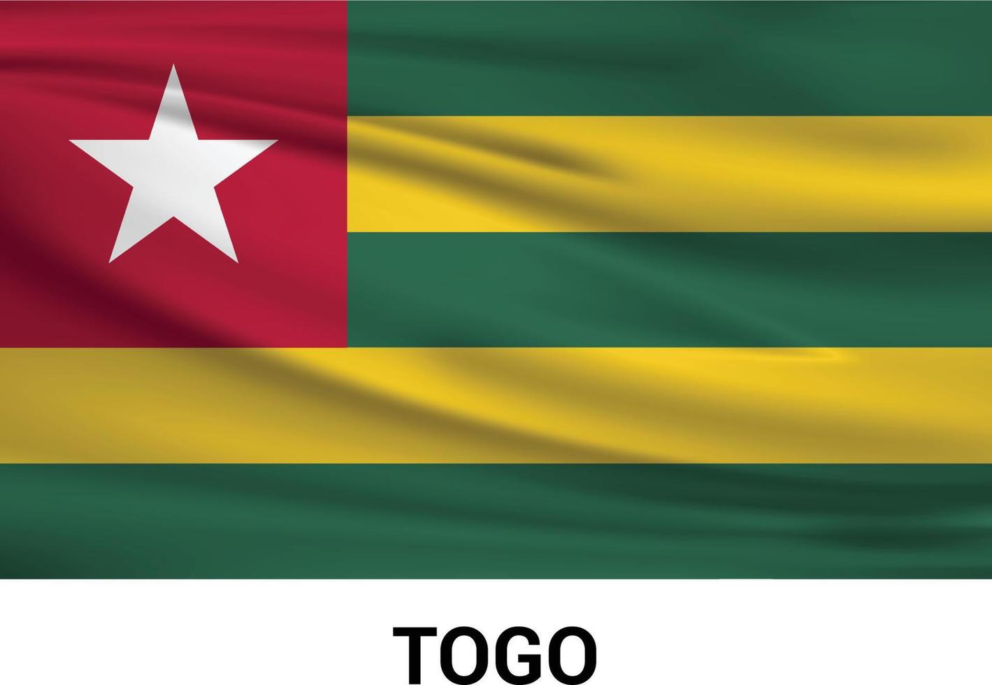 vector de diseño de bandera de togo