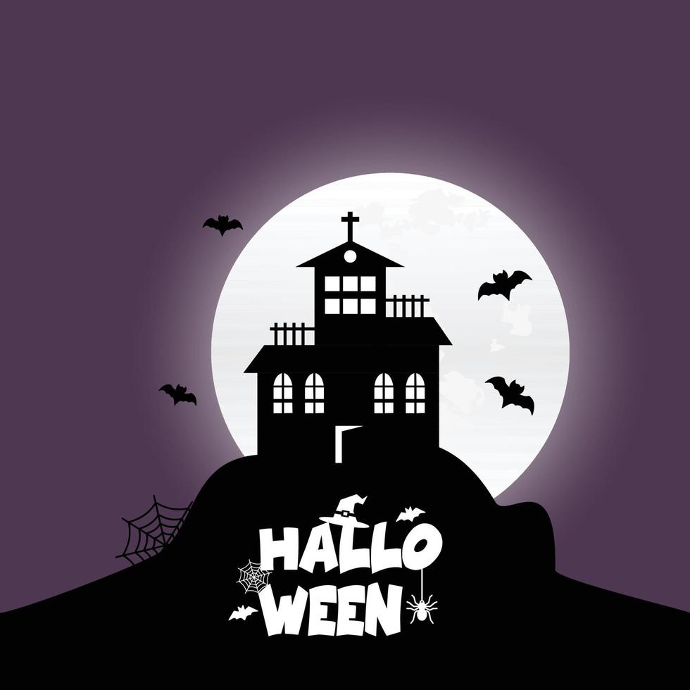 Happy Halloween design element with typography vector illustration