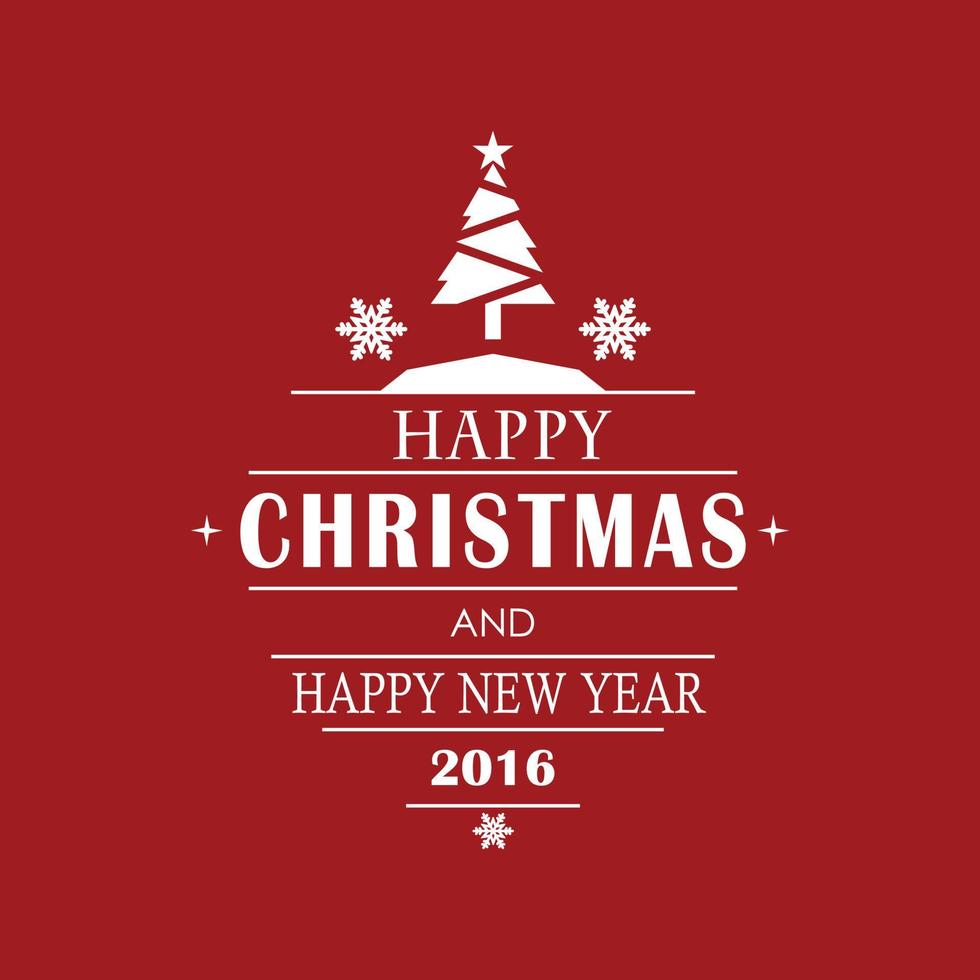 Merry Christmas card with elegent design and typography vector