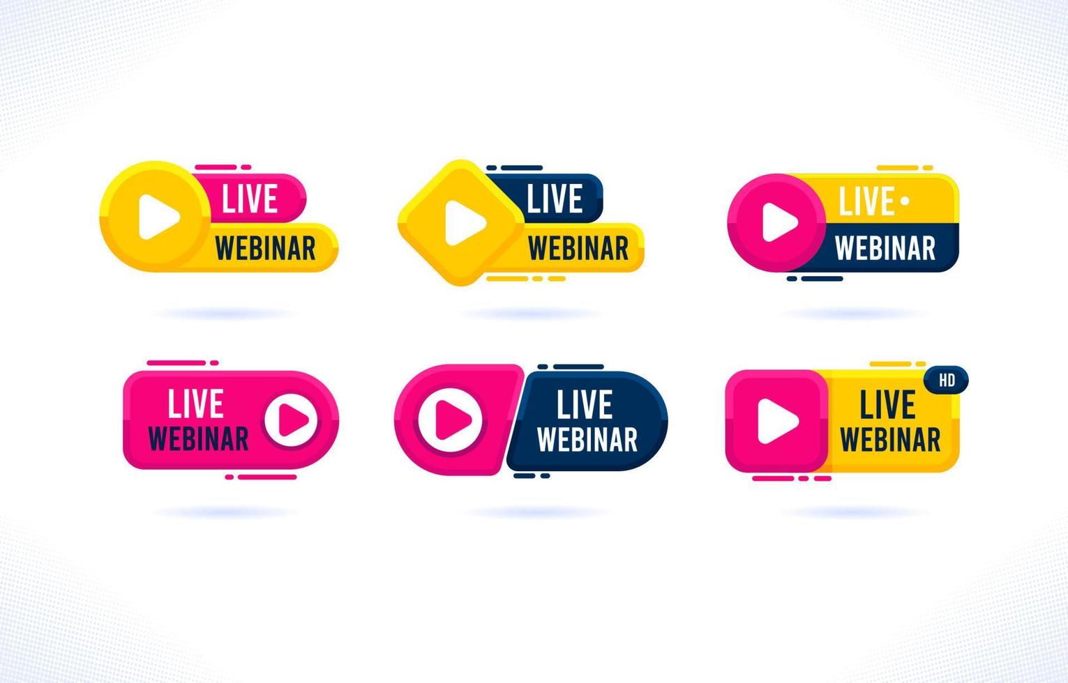 Generic Webinar Icon Badge Design vector