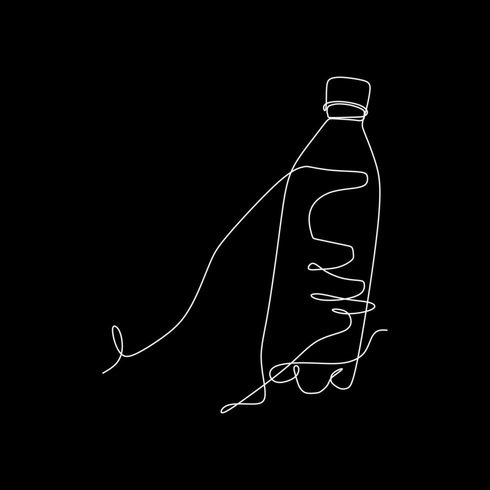 drink bottle hand hold vector