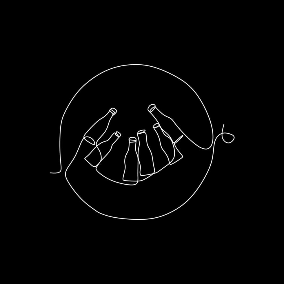 drink bottle hand hold vector