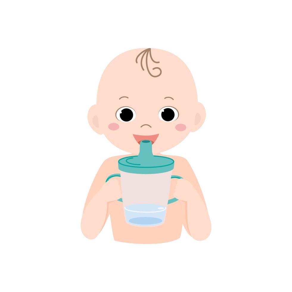 lindo bebé bebiendo agua de la taza. concepto de un estilo de vida saludable para los niños. ilustración vectorial en estilo plano de dibujos animados. 13269567 Vector en Vecteezy lindo bebé bebiendo agua de la taza. concepto de un estilo de vida saludable para los niños. ilustración vectorial en estilo plano de dibujos animados. 13269567 Vector en Vecteezy