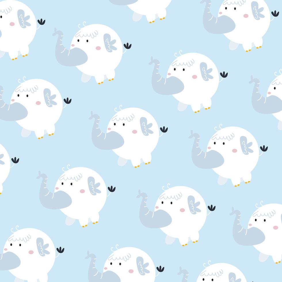 Cute animal character pattern suitable for wallpaper vector
