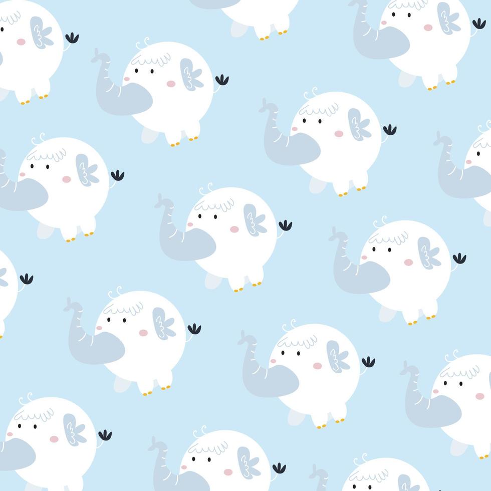 Cute animal character pattern suitable for wallpaper vector