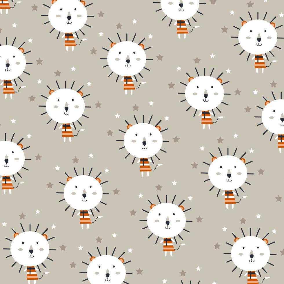 Cute animal character pattern suitable for wallpaper vector