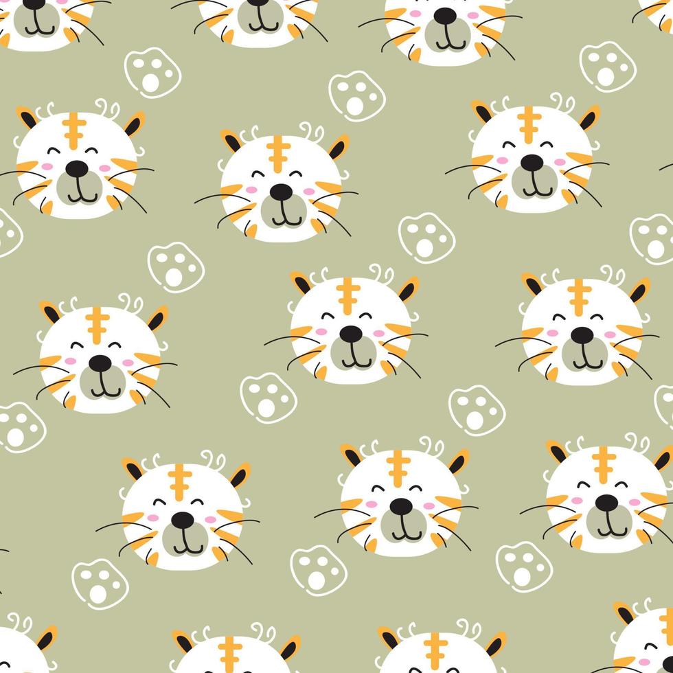 Cute animal character pattern suitable for wallpaper vector