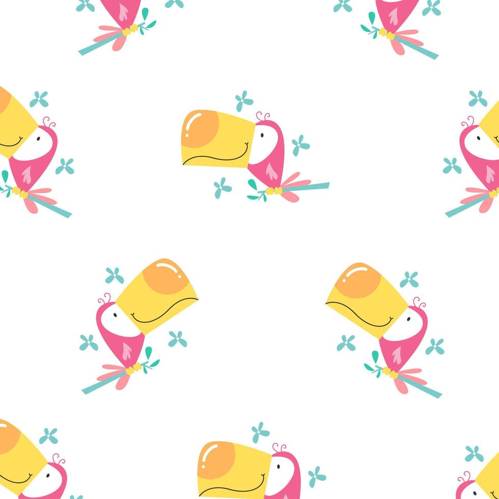 Cute animal character pattern suitable for wallpaper vector